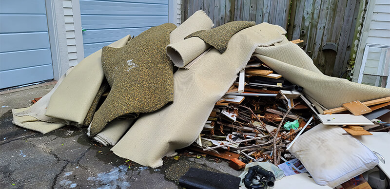 Junk in driveway